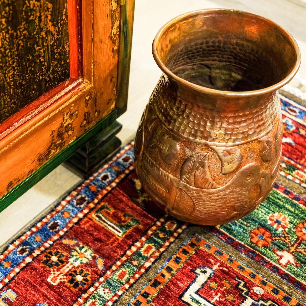 HAND ENGRAVED BROAD BASE POTS